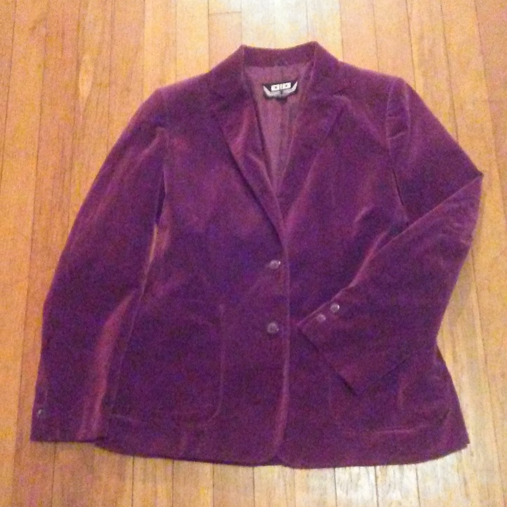 Vintage Purple Velvet Sports Jacket Coat Blazer